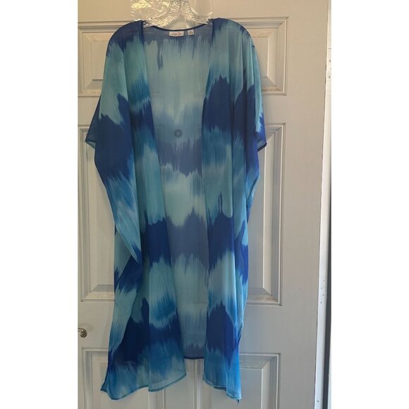 Sweet Pea Size Small Relax Fit Blue Ombre  Piece Resort Set – Kimono, Top, Pant - Picture 3 of 12